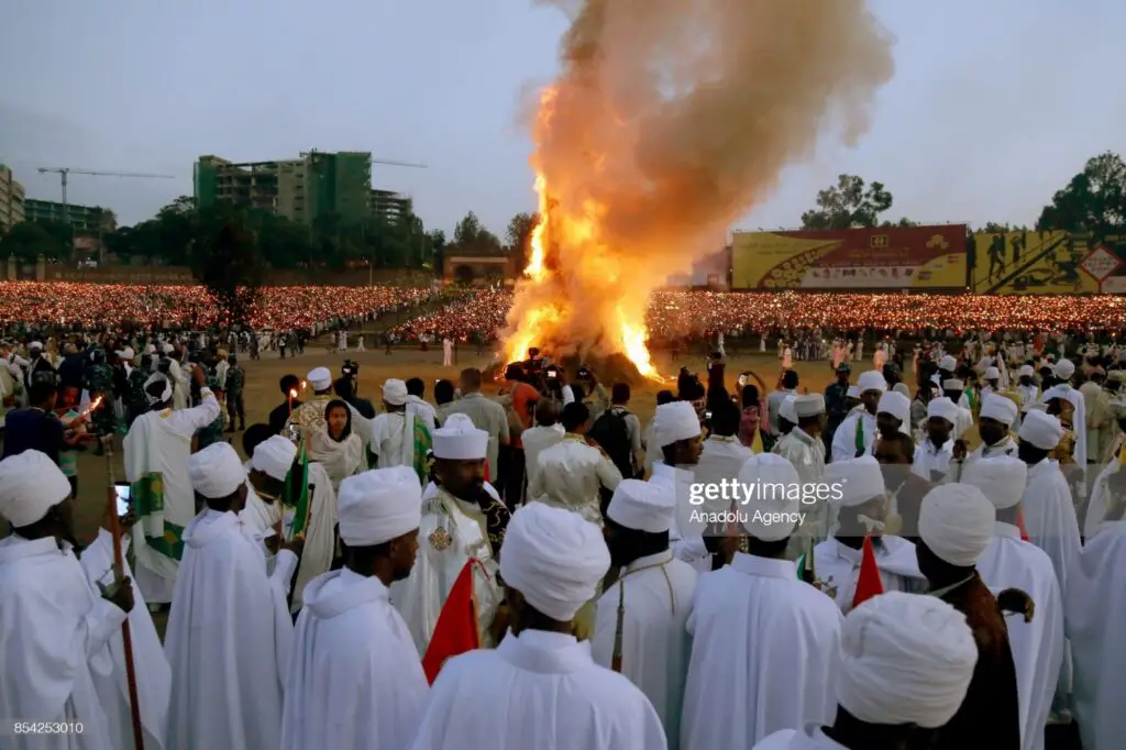 Mesqel Demera - one of the main Ethiopian Orthodox religion festival