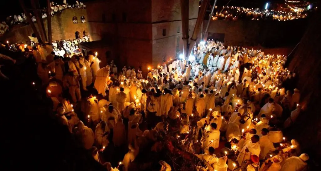 Ethiopian christmas (Genna) Orthodox church ritual pic 1