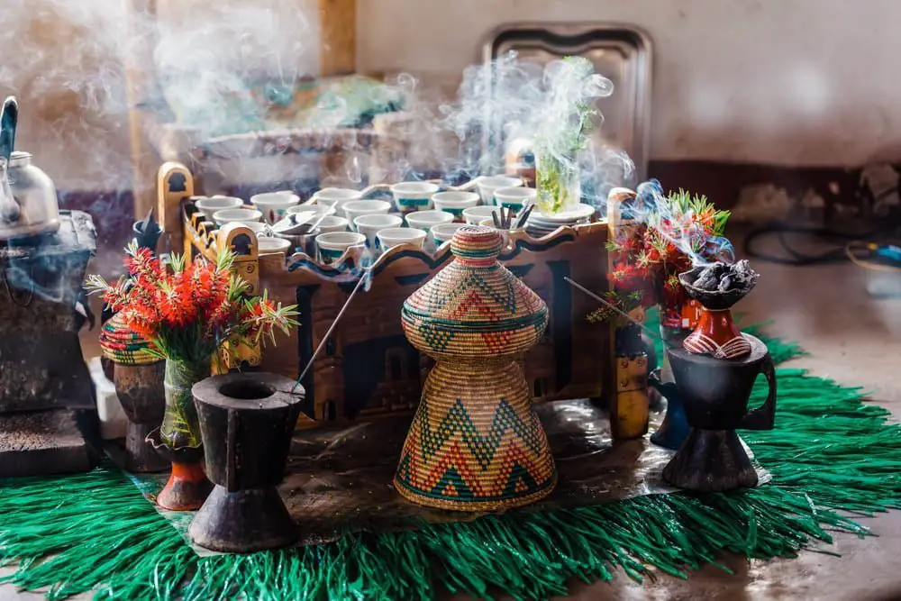 ethiopian coffee ceremony set