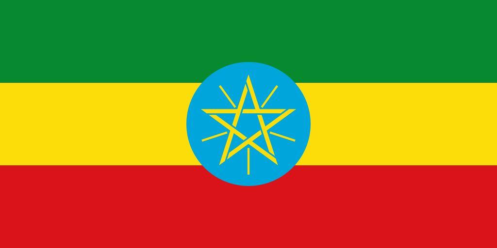 The First Ethiopian Flag under the Federal Democratic Republic of Ethiopia (FDRE), 1996 - 2009