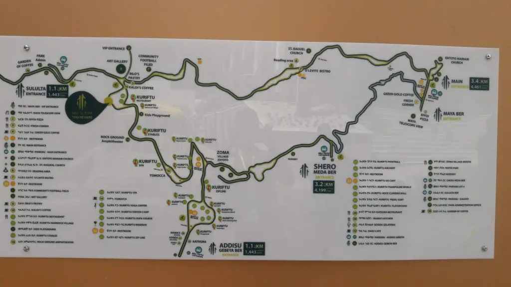Entoto park map