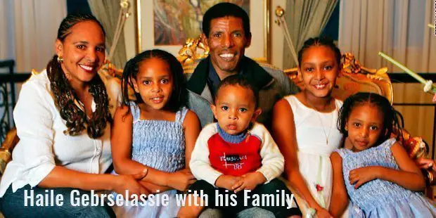 Haile Gebreselassie Family Picture