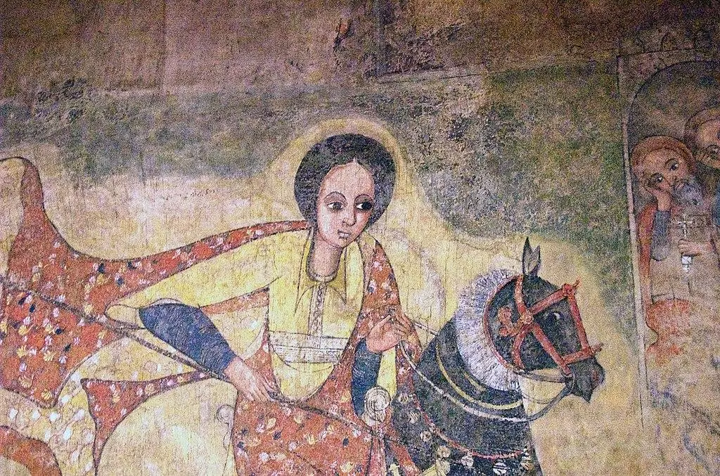 A 17th-century Ethiopian Painting, currently found at the national museum in Addis Ababa