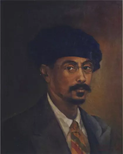 Self-Portrait, by Agegnehu Engida, 1944