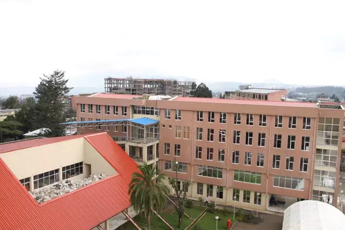 The rear view of St. Paul’s Millennium Medical College's building