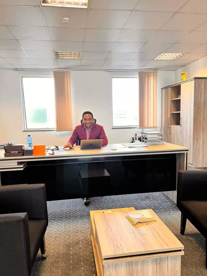Mensur Jemal in his office