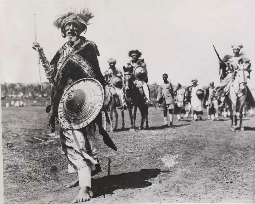 Ethiopian warriors in the battle of adwa