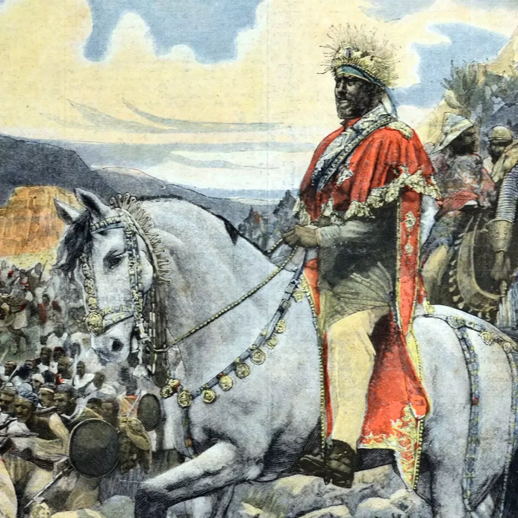Menelik in the battle of adwa